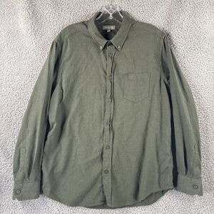 Ash & Erie Shirt Men’s Size L Large Olive Green Long Sleeve Casual Button Up
